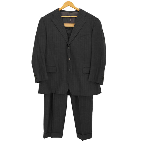 エルメネジルドゼニア Ermenegildo Zegna TAGLIO ESCLUSIVO / HIGH PERFORMANCE FOUR PLY 3B テーラードジャケット & 2タック ワイドスラックス セットアップ メンズ