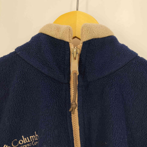 コロンビア Columbia 90s USA製 ロゴ刺繍 ジップアップ フリースジャケット メンズ import:XS