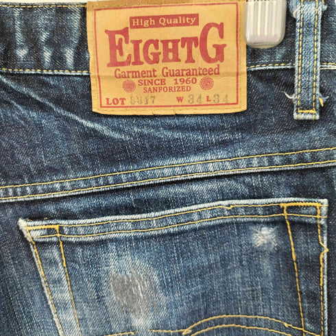 EIGHT G 8517 ストレートデニムパンツ インディゴ メンズ W34L34