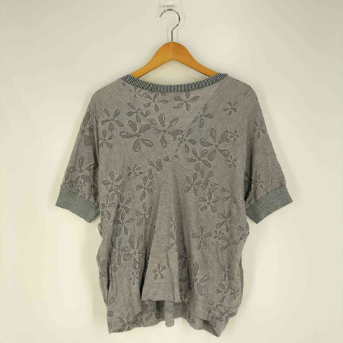 ヴィヴィアンウエストウッドレッドレーベル Vivienne Westwood RED LABEL 総柄 ロゴ刺繍 コットンリヨセル ニット Tシャツ レディース 2