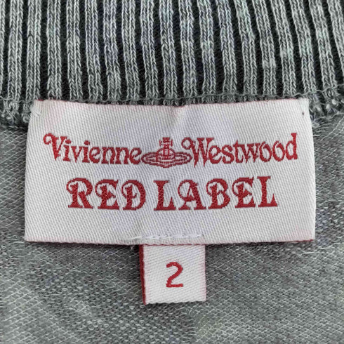 ヴィヴィアンウエストウッドレッドレーベル Vivienne Westwood RED LABEL 総柄 ロゴ刺繍 コットンリヨセル ニット Tシャツ レディース 2