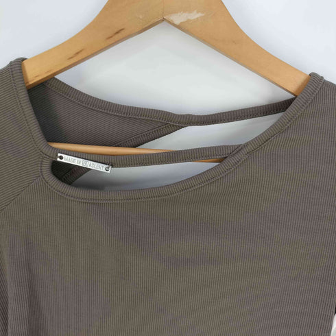 ACLENT One shoulder cutting rib long tee ワンショルダー カッティング リブ ロングスリーブTシャツ レディース FREE