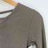 ACLENT One shoulder cutting rib long tee ワンショルダー カッティング リブ ロングスリーブTシャツ レディース FREE
