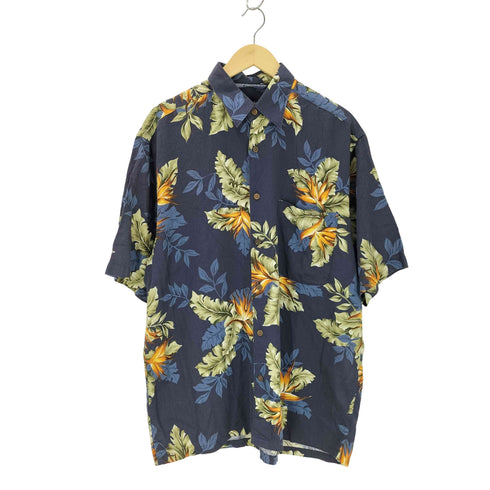 ノーティカ NAUTICA 90S レーヨンコットン 総柄 開襟アロハシャツ メンズ JPN:M
