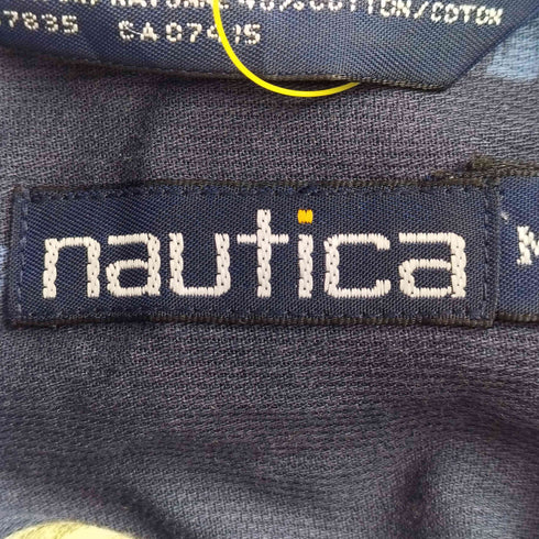 ノーティカ NAUTICA 90S レーヨンコットン 総柄 開襟アロハシャツ メンズ JPN:M