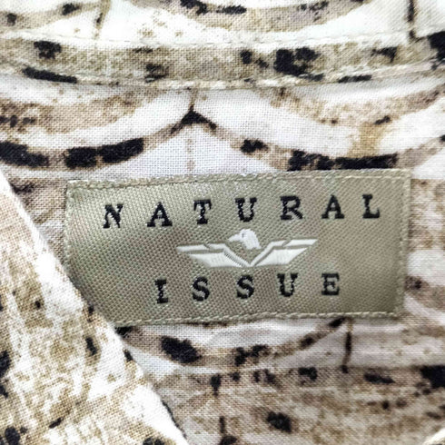 ナチュラルイシュー NATURAL ISSUE 100%レーヨン 総柄 開襟アロハシャツ メンズ JPN:L