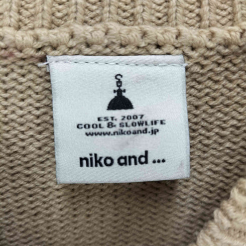 ニコアンド niko and... 25SS スタジャンニットZIPカーディガン レディース FREE