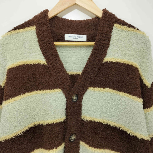 ジェラートピケオム Gelato Pique Homme 24AW パウダーマカロンボーダーカーディガン メンズ import:L