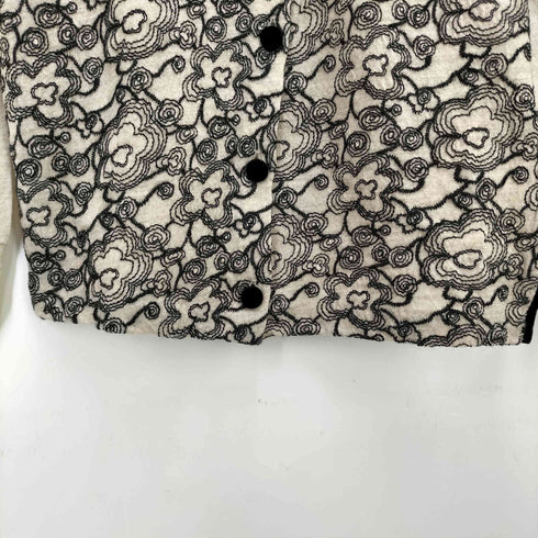 ツモリチサト TSUMORI CHISATO べルベット 切り替え フラワー ステッチ トップ レディース JPN:2