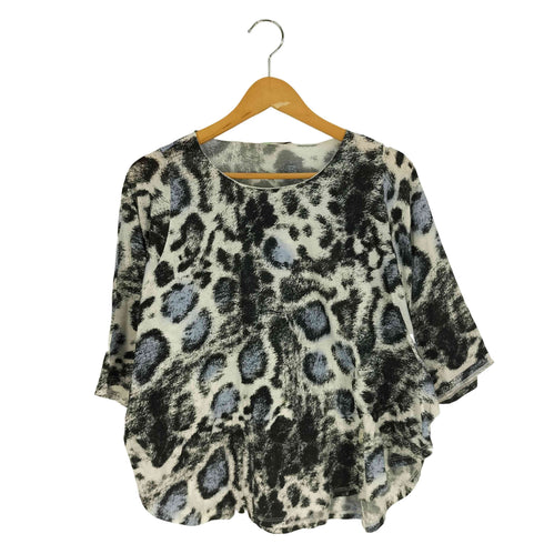 ステラマッカートニー STELLA McCARTNEY ポルトガル製 レオパード ボートネック ブラウス レディース 36