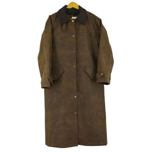 ザラ ZARA コーデュロイカラーロングコート レディース import:M