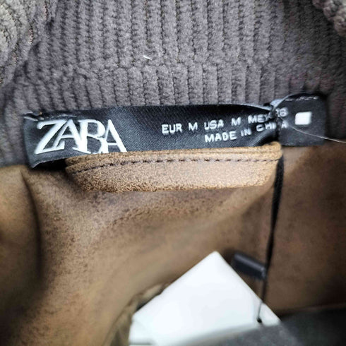 ザラ ZARA コーデュロイカラーロングコート レディース import:M