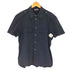 プラダ PRADA PRADA SPORT イタリア製 ラウンドカット エポレット ストレッチ S/S シャツ メンズ import:M