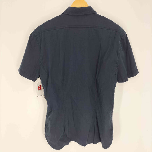 プラダ PRADA PRADA SPORT イタリア製 ラウンドカット エポレット ストレッチ S/S シャツ メンズ import:M