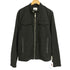 ザラ ZARA フェイクレザー切り替え フルジップ ナイロンジャケット メンズ import:M