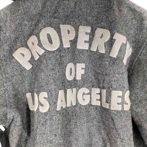 PROPERTY OF LOS ANGELES 発泡プリント ウール フーデッド セーラーカラースタジャン レディース