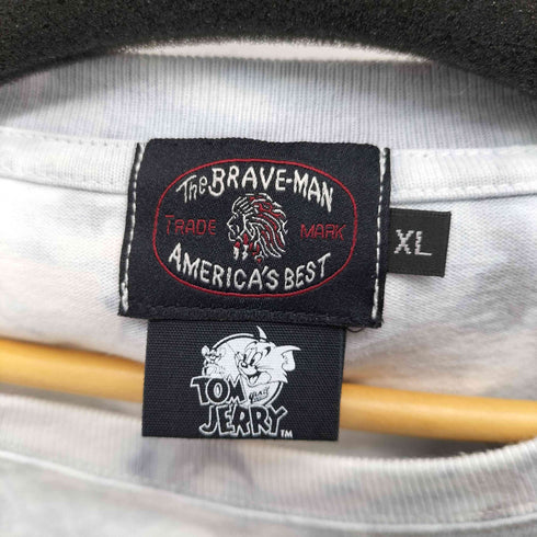 THE BRAVE-MAN S/S 両面キャラクター刺繍 タイダイTシャツ メンズ import:XL