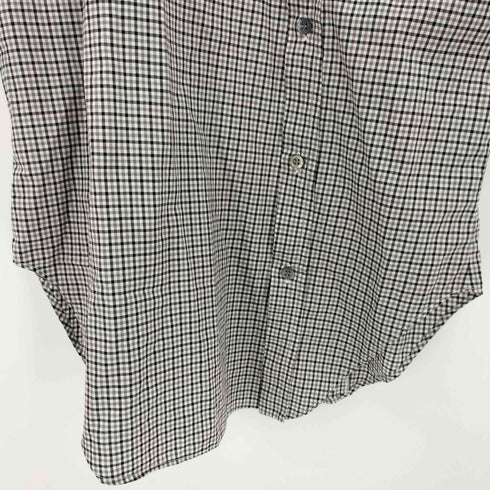 アレキサンダーマックイーン Alexander McQueen 90s 初期タグ チェック柄 ねじれ ノースリーブシャツ archive メンズ JPN:48
