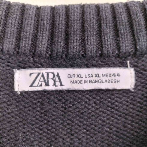 ザラ ZARA Vネック 無地 長袖ニット メンズ import:XL