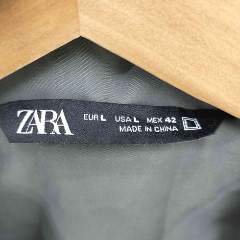 ザラ ZARA ナイロン ステンカラーコート メンズ import:L