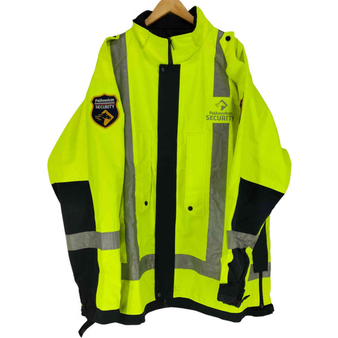 リフレクターテープデザイン ネオンカラーシェルジャケット メンズ 5XL