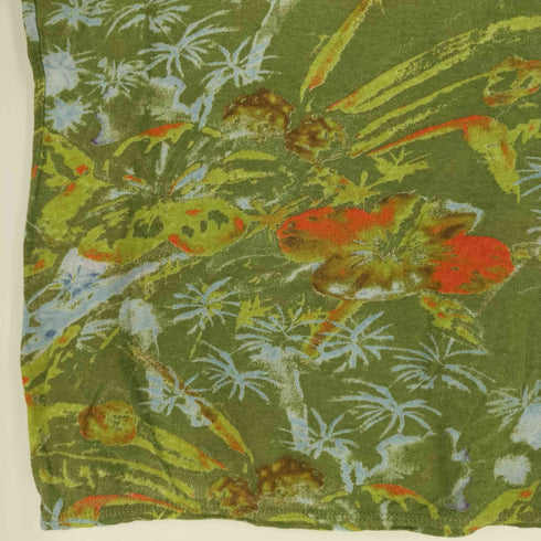イッセイミヤケ ISSEY MIYAKE 90s 銀タグ 総柄 タンクトップ ノースリーブTシャツ レディース JPN:2