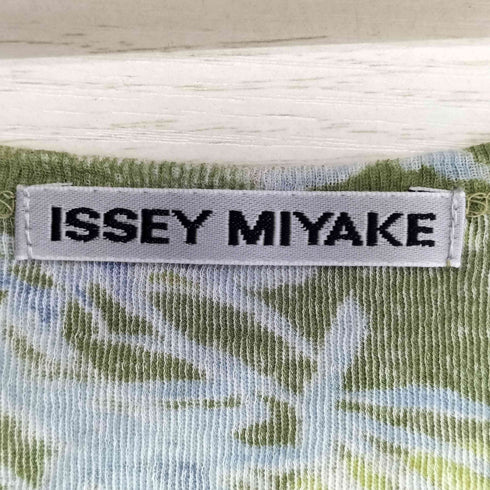イッセイミヤケ ISSEY MIYAKE 90s 銀タグ 総柄 タンクトップ ノースリーブTシャツ レディース JPN:2
