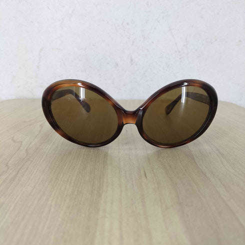 ~60S French vintage ガラスレンズ べっ甲柄 キャッツアイサングラス レディース