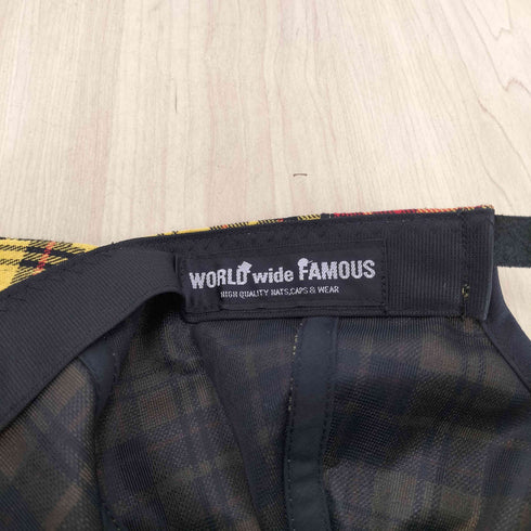 ワールドワイドフェイマス WORLD WIDE FAMOUS チェック柄キャップ メンズ FREE