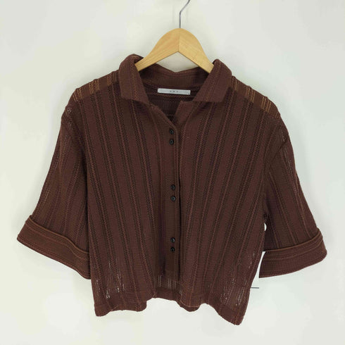 ケイビーエフ KBF 24SS オープンカラー ストライプ カット シャツ レディース ONE SIZE