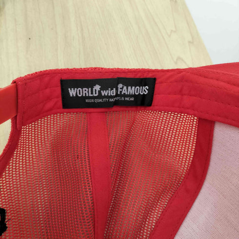 ワールドワイドフェイマス WORLD WIDE FAMOUS 刺繍メッシュキャップ メンズ FREE