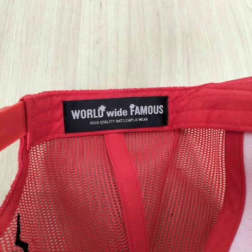 ワールドワイドフェイマス WORLD WIDE FAMOUS 刺繍メッシュキャップ メンズ FREE