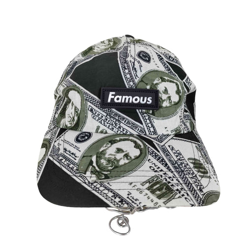 ワールドワイドフェイマス WORLD WIDE FAMOUS ドル札柄キャップ メンズ FREE