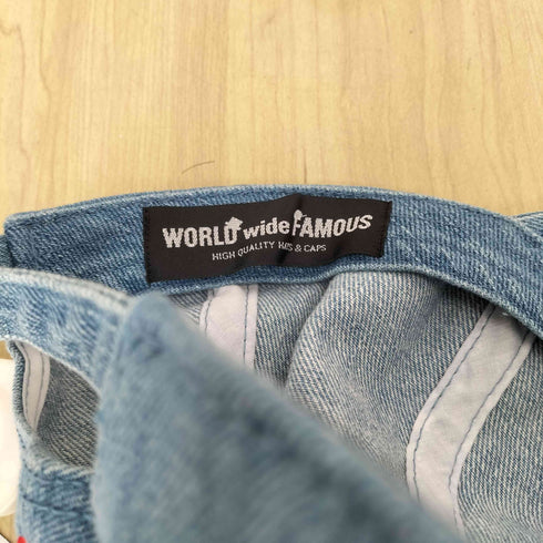 ワールドワイドフェイマス WORLD WIDE FAMOUS KING 刺繍デニムキャップ メンズ FREE