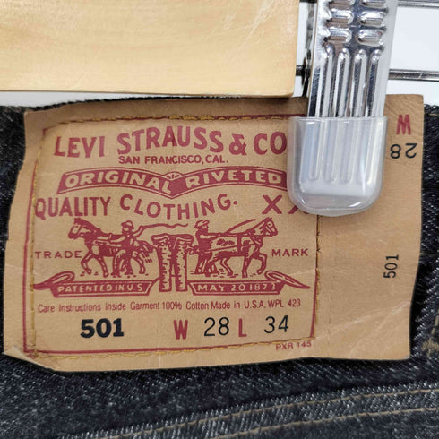 リーバイス Levis 90S 93年製 MADE IN USA 552刻印 サンアンジェロ工場 先染めブラック 501 デッドストック メンズ W28/L34