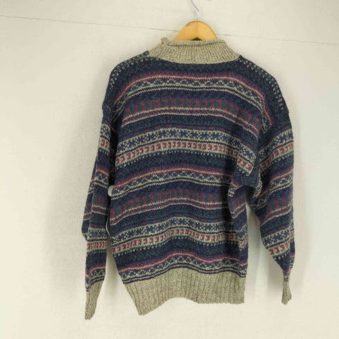 エディーバウアー Eddie Bauer 80-90s USA製 黒タグ モックネック ウールニット セーター レディース JPN:M