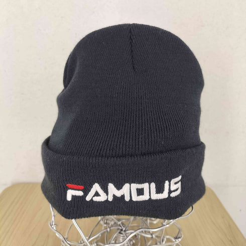 ワールドワイドフェイマス WORLD WIDE FAMOUS ロゴオマージュ刺繍ニットキャップ メンズ FREE