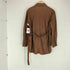 ザラ ZARA ベルテッド フェイクレザーロングシャツ レディース JPN:S