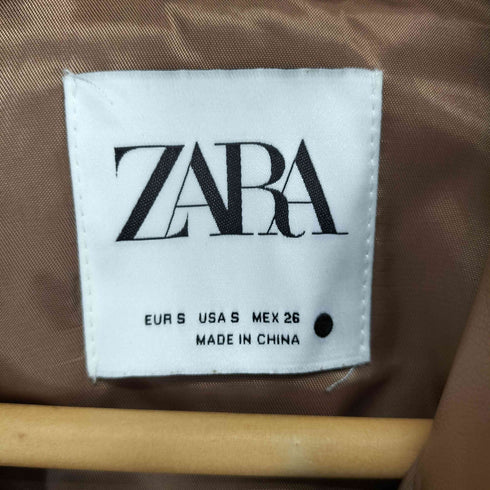 ザラ ZARA ベルテッド フェイクレザーロングシャツ レディース JPN:S