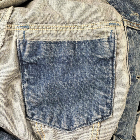 リーバイス Levis カナダ製 75525 4ポケット カスタム ポケット ウォッシュド デニム トラッカー ジャケット メンズ import:L