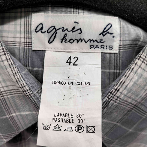 アニエスベー agnes b. S/S チェックシャツ メンズ FR:42