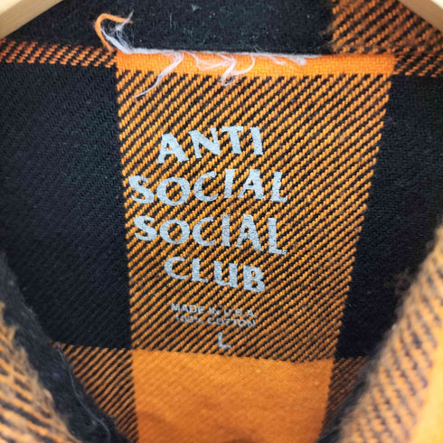 アンチソーシャルソーシャルクラブ ANTI SOCIAL SOCIAL CLUB USA製 バッファローチェック フラップポケット L/S フランネル シャツ メンズ import:L