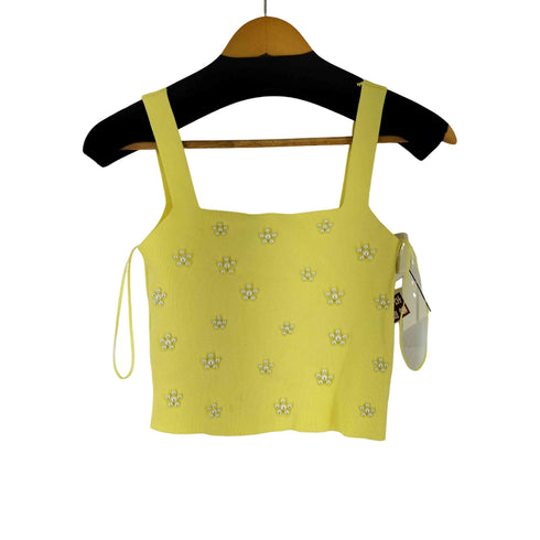 ザラ ZARA パールデザインニットタンクトップ レディース import:XS