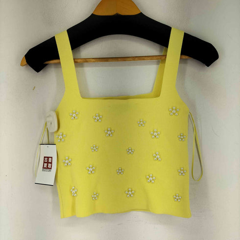 ザラ ZARA パールデザインニットタンクトップ レディース import:XS