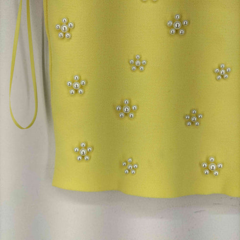ザラ ZARA パールデザインニットタンクトップ レディース import:XS