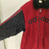 アディダス adidas 80-90S デサント製 金タグ ロゴ ワッペン トレフォイル ロゴ ジップ アーム キルティング ジップアップ ボア フリース ジャケット メンズ L-O