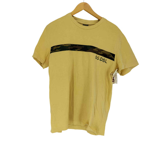 フィフティーファイブディーエスエル 55DSL フロントカモライン クルーネック半袖Tシャツ カットソー Y2K メンズ JPN:L