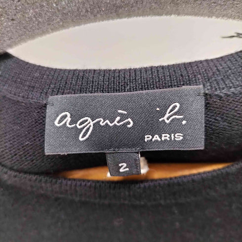 アニエスベー agnes b. S/S カシミア混 コットンボーダーワンピース レディース JPN:2