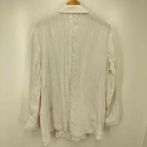 ザラ ZARA シワ加工 ボタンレス テーラードジャケット レディース import:L