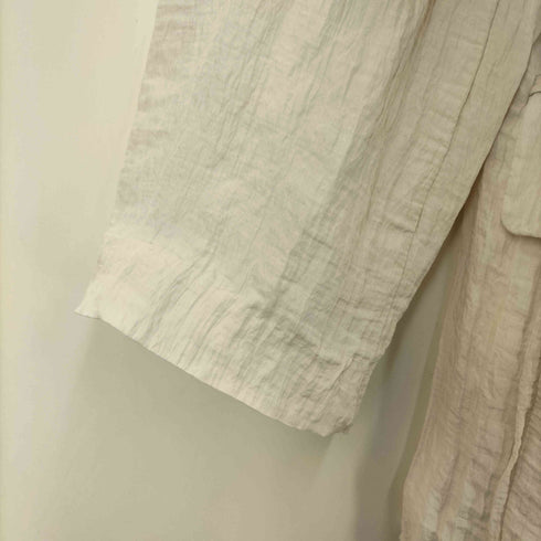 ザラ ZARA シワ加工 ボタンレス テーラードジャケット レディース import:L